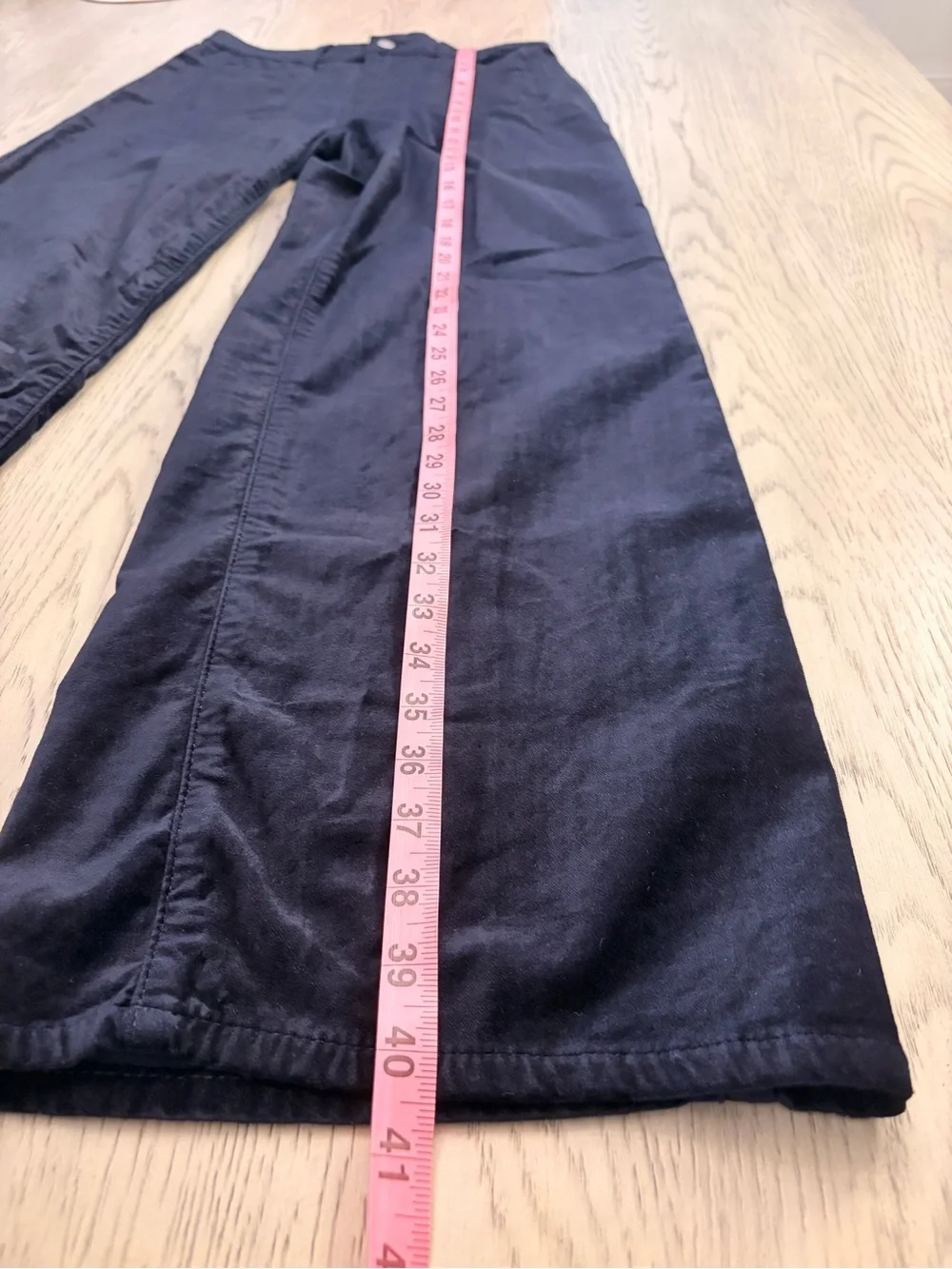 NWT Frame Le-Slim Palazzo Modernest Pocket Jean in Navy Velvet Size 26 - Picture 13 of 14